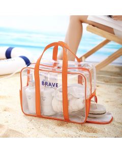 Clear Toiletry Bag, 2 Pack Waterproof PVC Makeup Bag